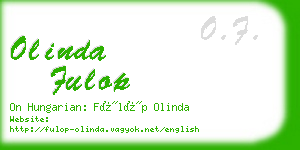 olinda fulop business card